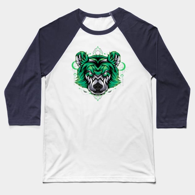 BEAR VINTAGE HOODIES Baseball T-Shirt by SHINIGAMII